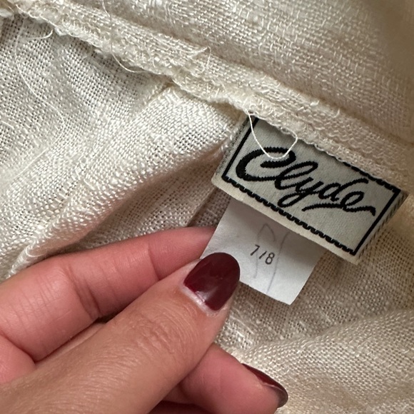 Vintage 1980s Sakowitz Elegant Cream Pleated Midi Skirt High Rise Cottagecore - Picture 5 of 7